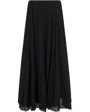 Vince Long Pleated Skirt - Black