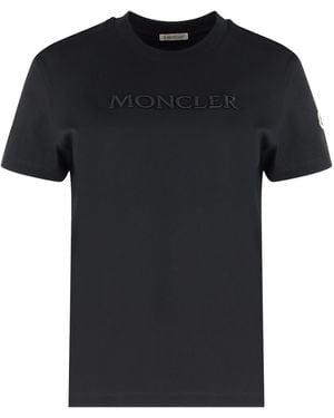 Moncler Cotton Crew-Neck T-Shirt - Black