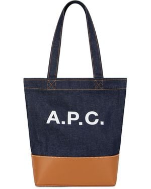 A.P.C. Tote Bag With Logo - Blue