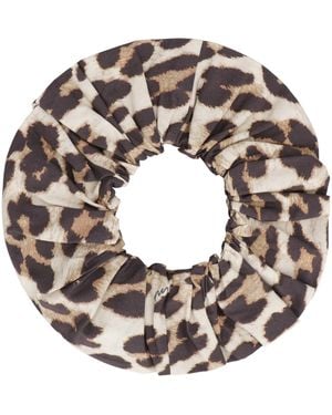 Ganni Cotton Scrunchie - Metallic