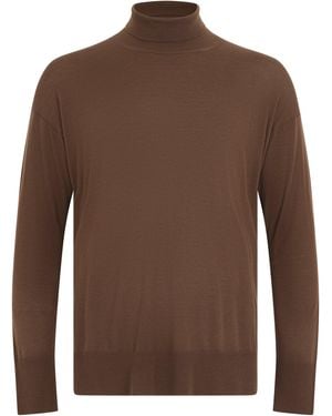 Max Mara Maglione collo alto in lana - Marrone