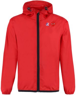 COMME DES GARÇONS PLAY X K-Way - Giacca a vento con cappuccio - Rosso