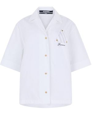 Jacquemus Short Sleeve Cotton Shirt - White