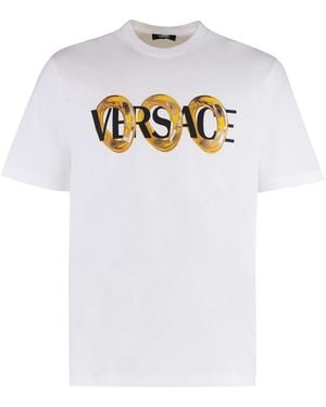 Versace Cotton Crew-Neck T-Shirt - White