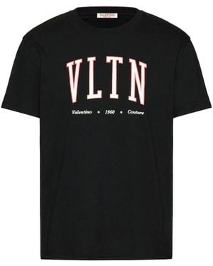 Valentino Varsity Logo T-Shirt in Black for Men | Lyst UK