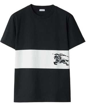 Burberry Ekd Stripe T-Shirt - Black