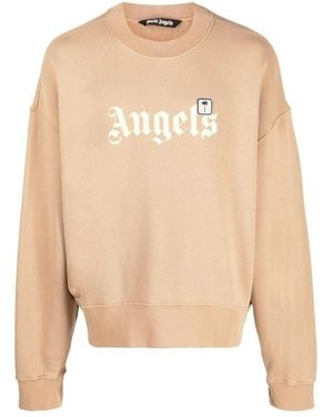 Palm Angels Bold Angels Logo Sweatshirt - Natural