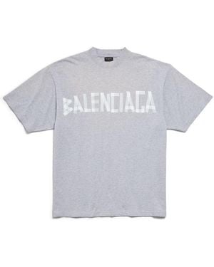 Balenciaga Taped Logo T-Shirt - Grey