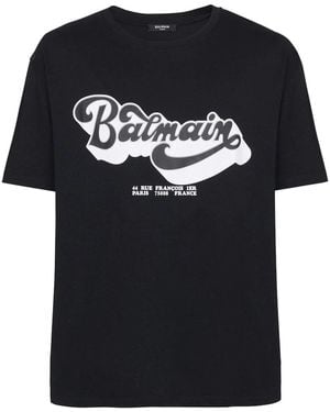 Balmain Logo 70s T-shirt - Black