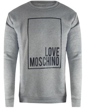 Love Moschino Box Logo Sweatshirt - Grey