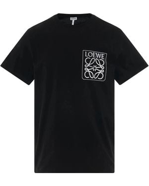 Loewe Anagram Fake Pocket T-Shirt - Black