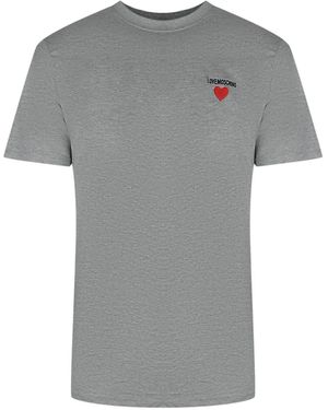 Love Moschino Small Logo T-Shirt - Grey