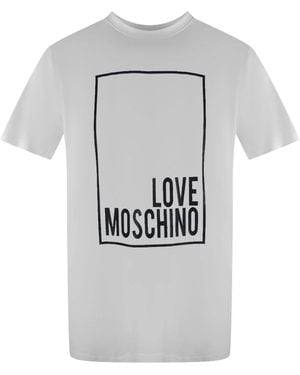 Love Moschino Box Logo T-Shirt - Grey