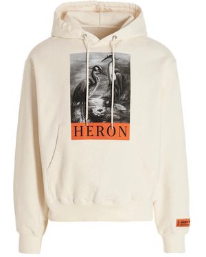Heron Preston Heron Printed Drawstring Hoodie - White