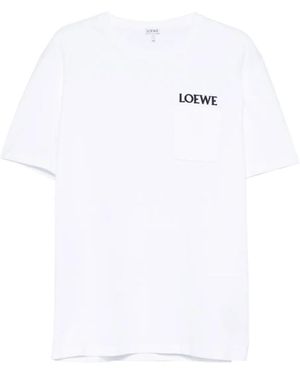 Loewe Pocket Embroidered Logo T-Shirt - White