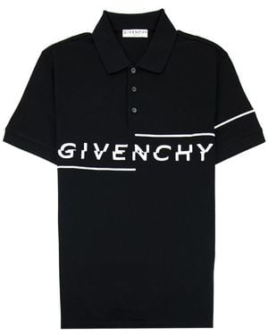 Givenchy Embroidered Split Logo Polo - Black
