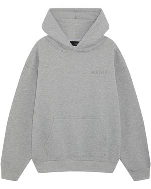 Magrit Core Puff Printed Hoodie - Grey
