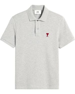 Ami Paris Ami De Coeur Polo Shirt - White