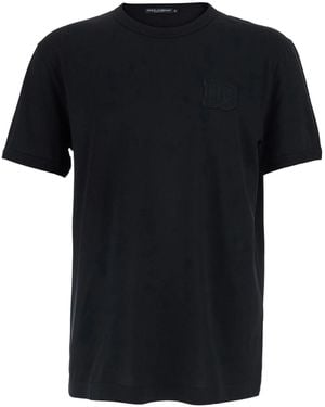 Dolce & Gabbana Logo Patch T-Shirt - Black