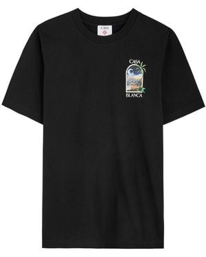 CASABLANCA La Night Printed T-Shirt - Black