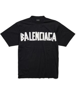 Balenciaga Taped Logo T-Shirt - Black