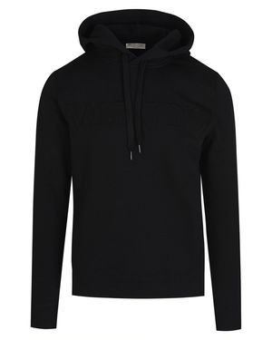Valentino Embossed Logo Hoodie - Black