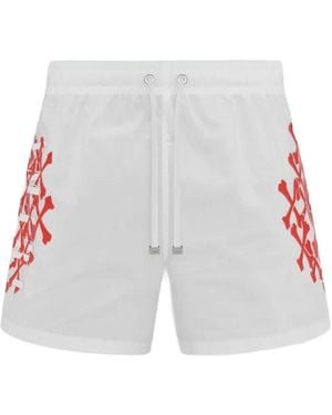 Amiri Bones Printed Swim Shorts - White