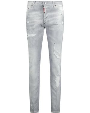 DSquared² Cool Guy Paint Splash Ripped Slim Fit Jeans - Grey