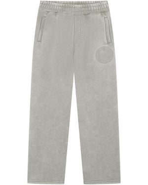 Magrit Embroidered Acid Wash Sweatpants - Gray