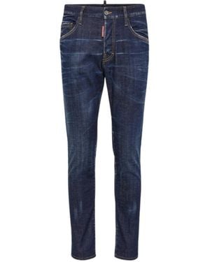 DSquared² Dark Clean Wash Skater Jeans - Blue