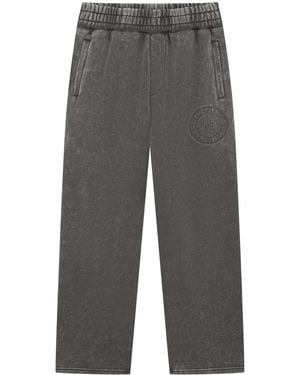 Magrit Embroidered Acid Wash Sweatpants - Gray
