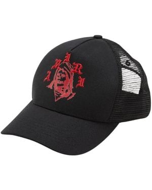Amiri Reaper Branded Logo Trucker Hat - Black