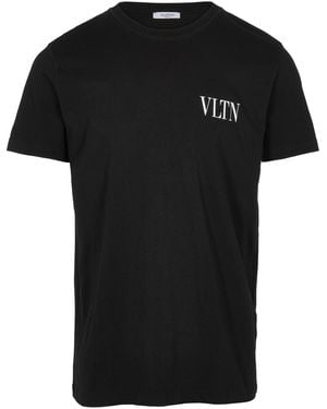 Valentino Small Vltn Logo T-Shirt - Black