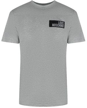 Love Moschino Block Logo T-Shirt - Grey