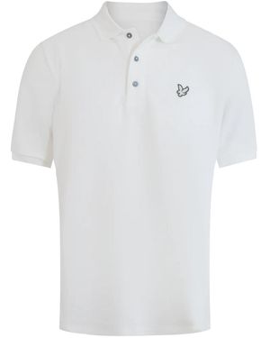 Lyle & Scott Lyle Scott Flatback Pique Polo Shirt - White