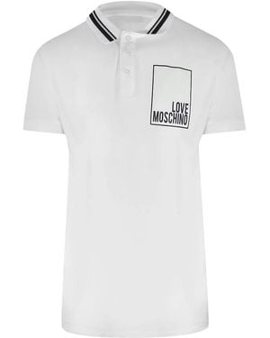 Love Moschino Iconic Box Polo Shirt - White