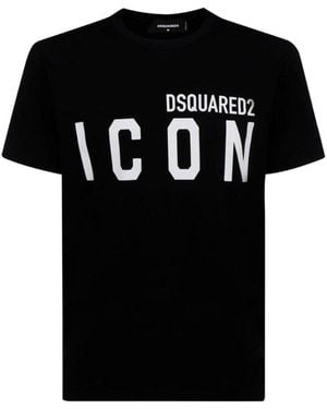 DSquared² Icon Print Logo T-Shirt - Black