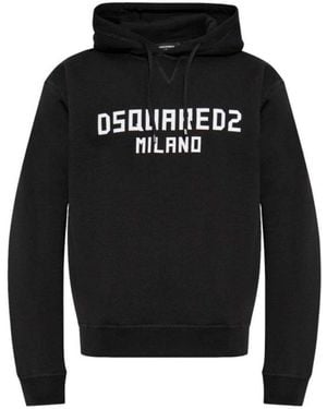 DSquared² Milano Logo Hoodie - Black