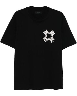 Amiri Quad Zip Monogram Knitted Polo Shirt in Black for Men | Lyst