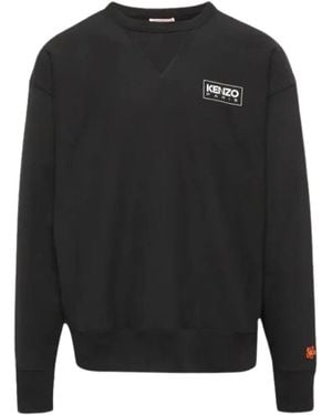 KENZO Paris Outlined Logo Sweatshirt - Black