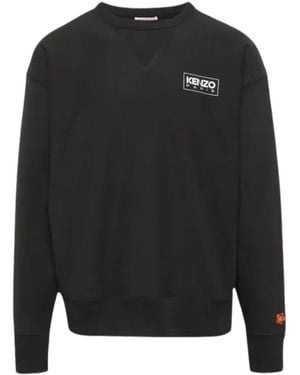 KENZO Paris Outlined Logo Sweatshirt - Black