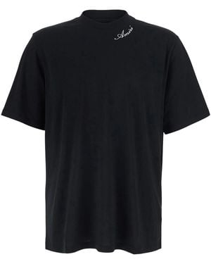 Amiri Script Embroidered T-Shirt - Black