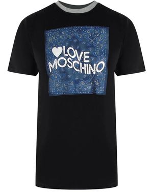 T-shirt LOVE MOSCHINO Authentique - Gris Argenté - Coupe Ajustée - Neuf Avec étiquettes