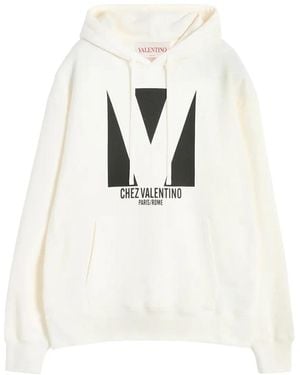 Valentino Chez Print Hoodie - White