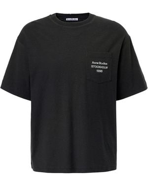 Acne Studios Stockholm Logo Pocket T-Shirt - Black