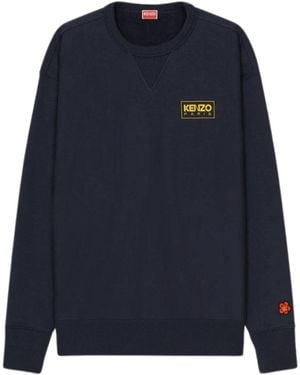 KENZO Paris Outline Logo Sweatshirt - Blue