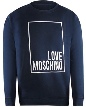 Love Moschino Box Logo Sweatshirt - Blue