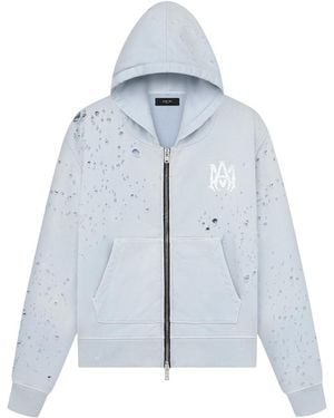 Amiri Washed Ma Shotgun Hoodie - Blue