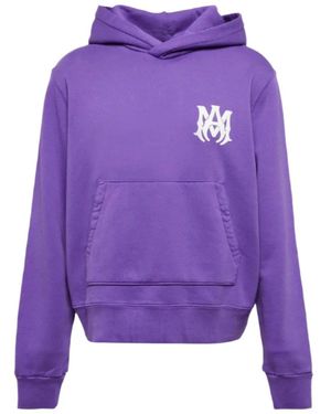 Amiri Logo Cotton Hoodie - Purple