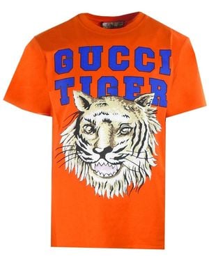 megu　GUCCI タイガー Tシャツ Lサイズ オレンジ Orange Gucci T-shirts for Men | Lyst